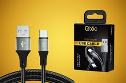 כבל USB TYPE C אורך 1.5 מ' מבית Qtec 