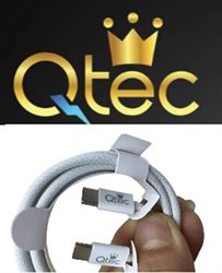 כבל טעינה ונתונים Type C - Type C באורך 2 מטר Qtec 